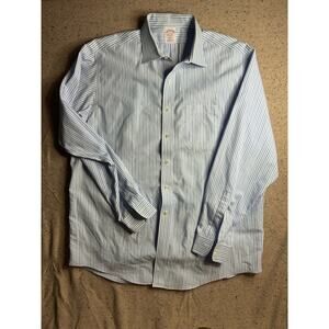 Brooks Brother's Madison No Iron Button Down Shirt Striped 17 36
